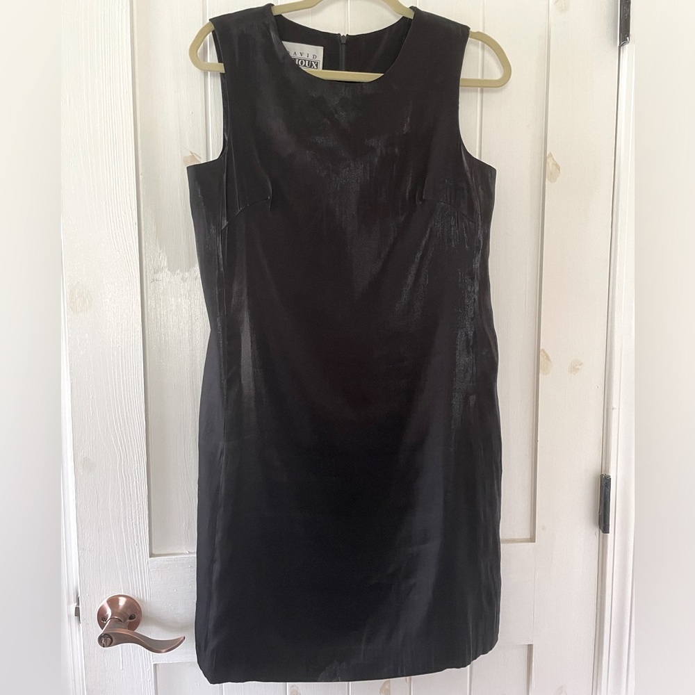 Little Black Sleeveless Cocktail Lined Dress size 14 by David Bijoux